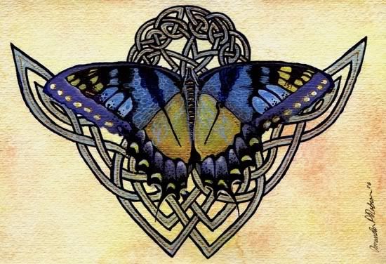 Celtic butterfly tattoos can be either closed winged or open winged with the