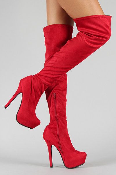 Red High Heels Boots