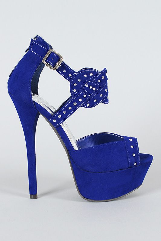 cobalt blue open toe heels