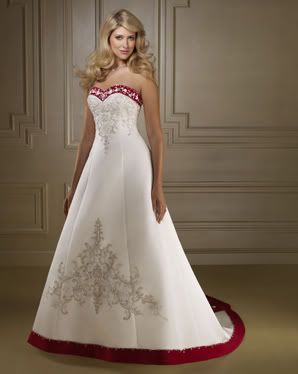 elegant heart wedding gown