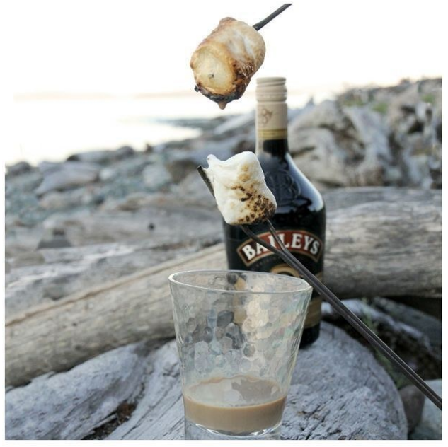 Bailey's Dipped Toasted Marshmallows