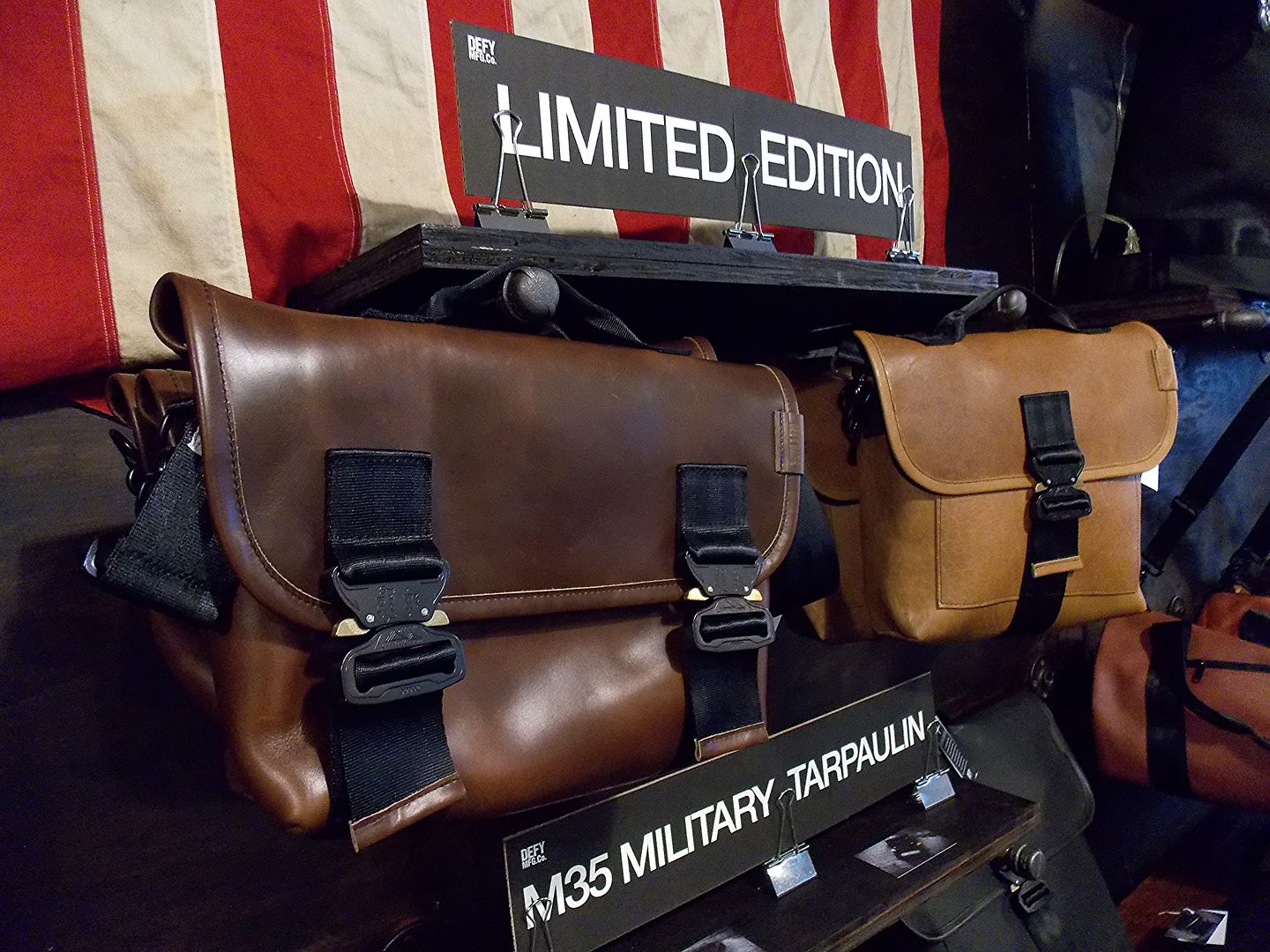 Limited Edition Defy Bags made with Horween Leather