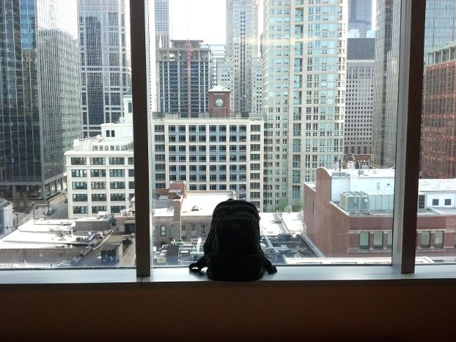 The Synapse 25 taking in the Chicago Skyline