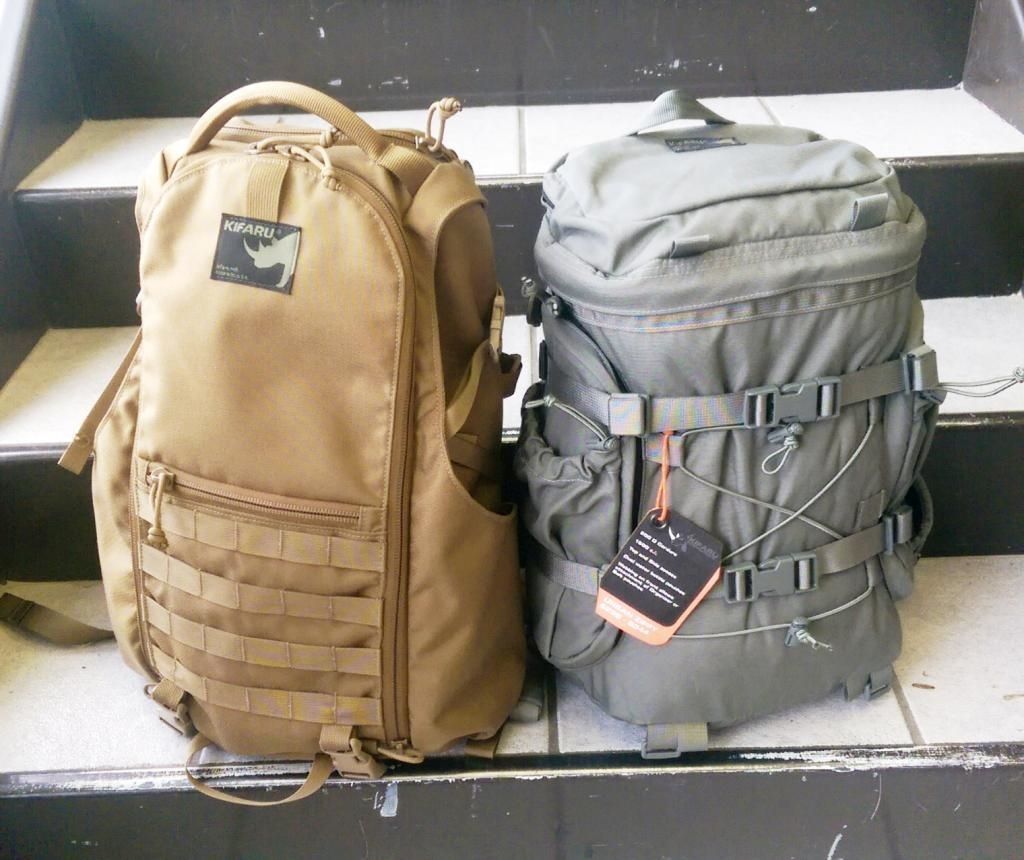 Kifaru Antero EDC Pack and Kifaru Urban Zippy (Front View)