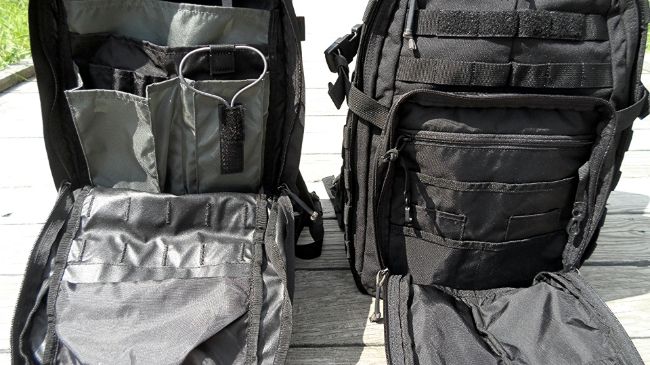 Admin Panels - Camelbak HAWG (left), 5.11 RUSH 12 (right)