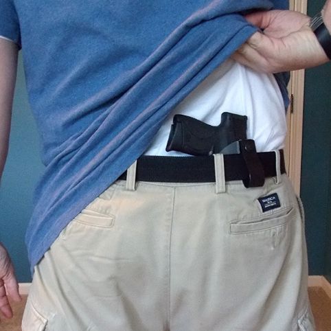 Inside the Waistband. 4:30 position.
