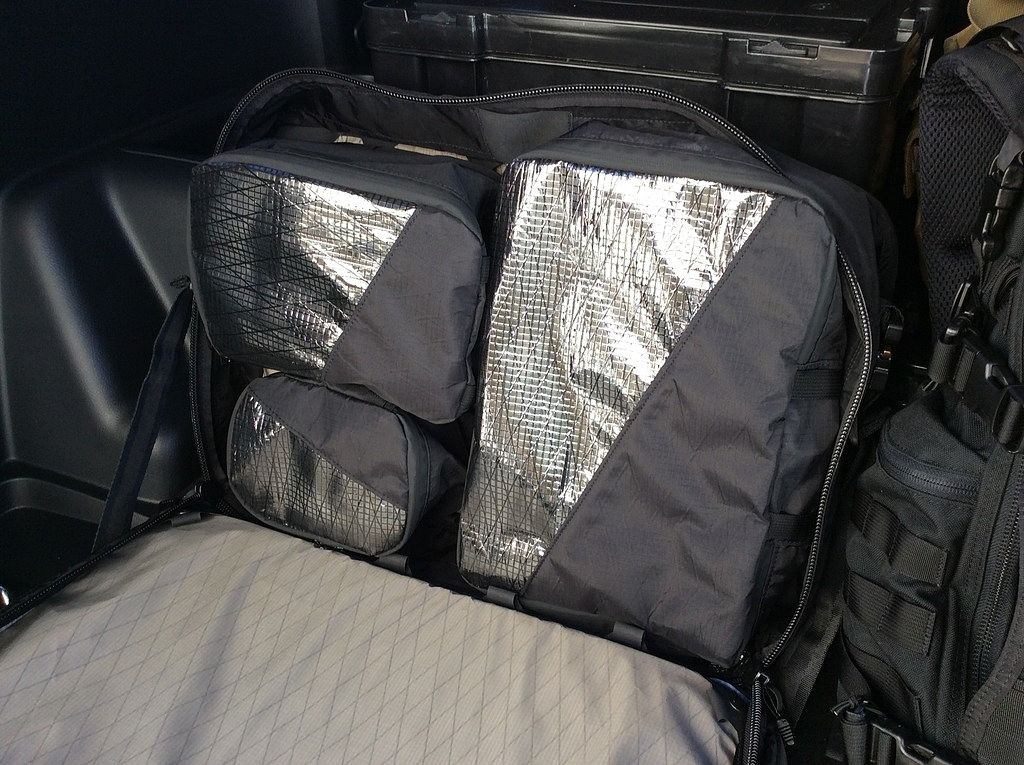 Meridian Transport Case with three Tall Viewport Transport Cubes in different sizes