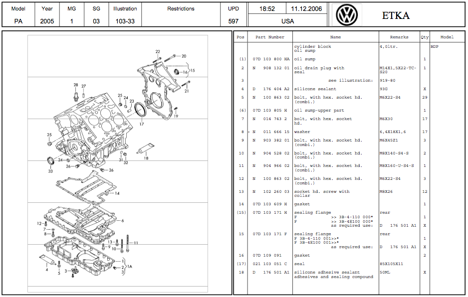 W8 Camshaft Part #? | VW Vortex - Volkswagen Forum