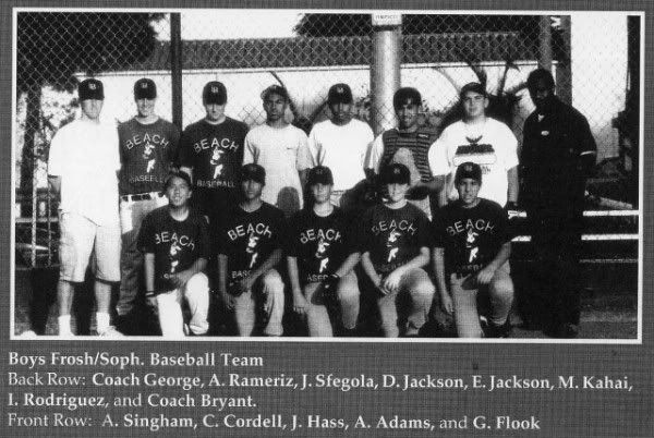 2001-02 Long Beach Polytechnic Frosh/Soph Baseball Team.