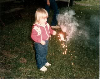Wendy's 1st year with sparklers!