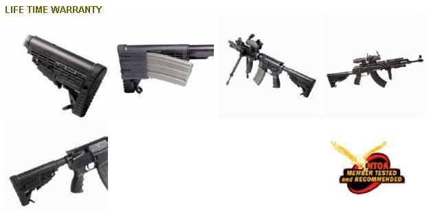 6 Position AR15 Collapsible Stock CAA-CBS Command Arms 6 Position M4 Collapsible Stock CAA CBS