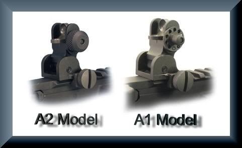 YHM 9680 A1 Flip Up Rear Back Up Iron Sight BUIS YHM Yankee Hill 9680 A1 Flip Up Rear Sight BUIS
