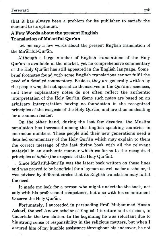 English MaarifulQuran MuftiShafi 39 - Ma'ariful Qur'an By Maulana Mufti Shafi Usmani Sah