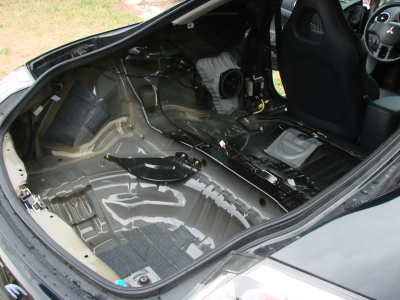 Gutted Rear Interior of Witeout's 4G Mitsubishi Eclipse