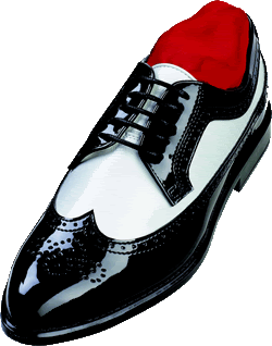 black and white spats shoes