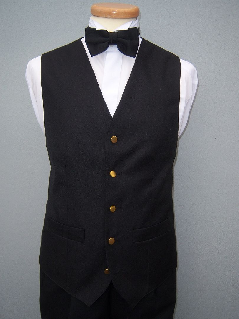 MEDIUM 40 42 BLACK WAITERS WAITRESS HOTEL RESTAURANT STAFF UNIFORM