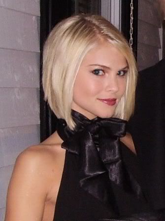 long blonde hair with dark brown. very short strawberry londe: