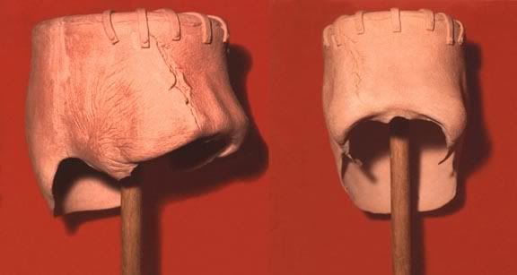 Above: an unused headpiece for ...