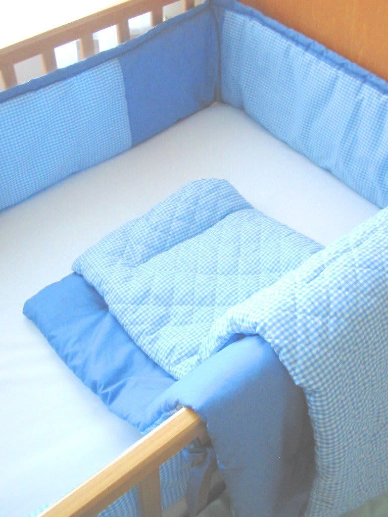 Blue and White crib set