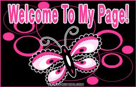 Retro Pink Butterflies Welcome Layout