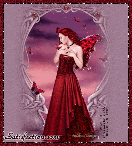 Red Butterfly Woman, Fantasy Layout