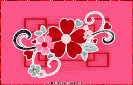 Red Pink Flowers Layout