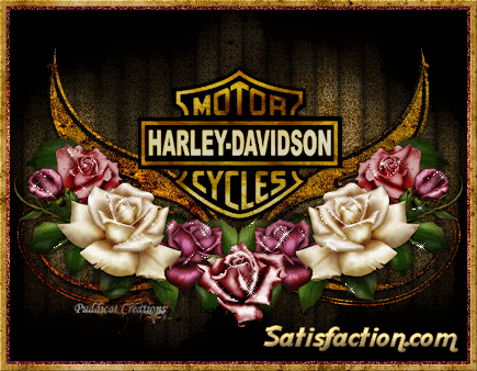 Harley Davidson Roses Layout
