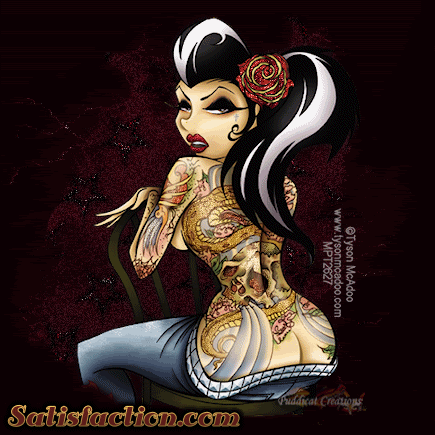 Grab This Friendster Layout: Gothic Tattoo Woman