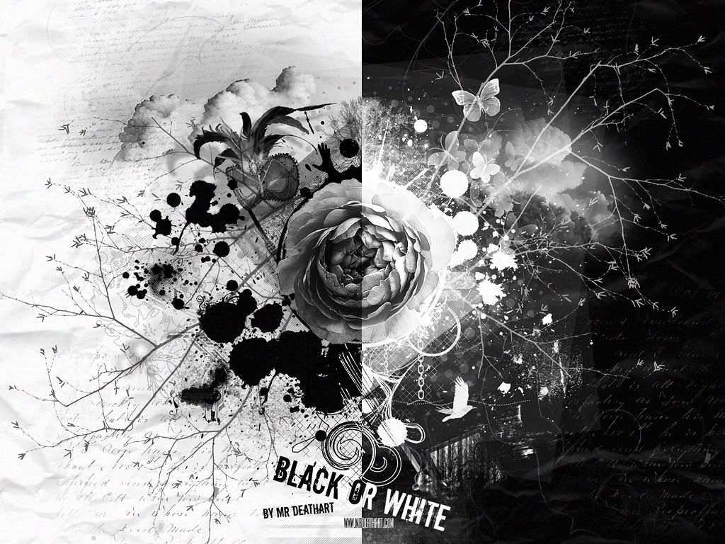black and white wallpaper