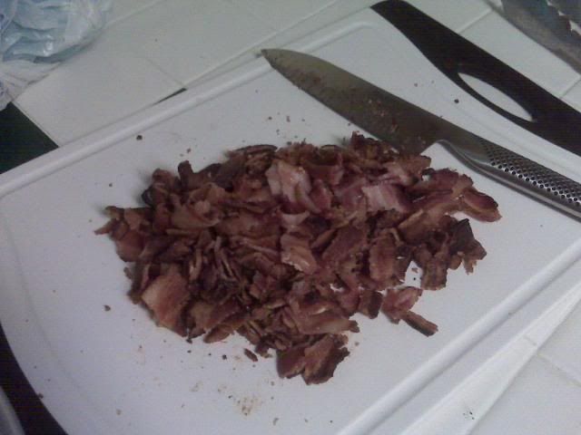 chopped bacon