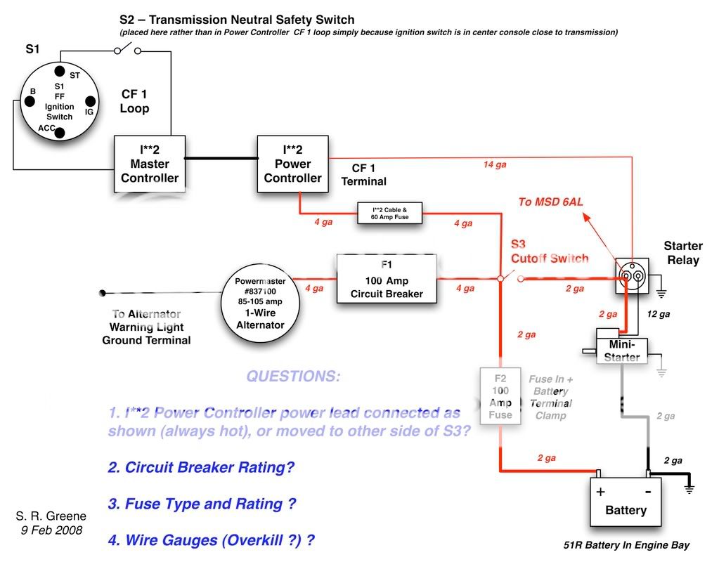 Starter / Alternator Circuit Wire Gauges & Breaker Ratings ? | Factory ...