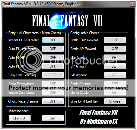 final fantasy 7 savegame editor steam