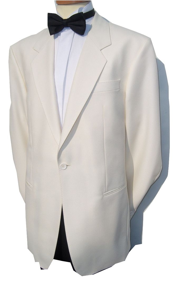 MENS NEW CREAM IVORY TUXEDO DINNER EVENING DRESS DJ TUX PROM SUIT ...