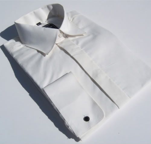 New £10 Page Boys Ivory Cream Wedding Dress Shirt Classic Turndown Collar