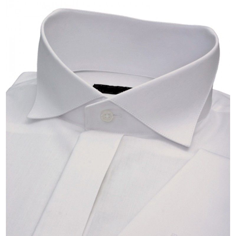 mens white wing collar shirt