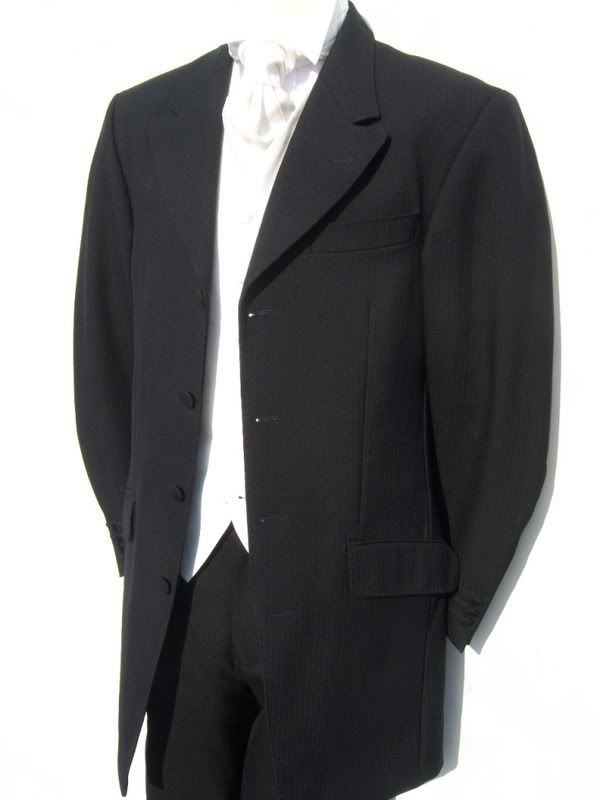 Mens Black Prince Edward Wedding Suit Dress Suits