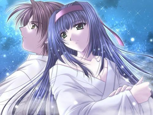 anime boy and girl watching sky Pictures, Images and Photos